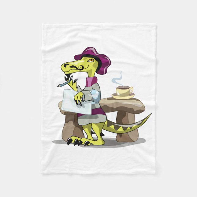 Couverture Polaire Illustration D'Une Pensée De Poète Raptor Caricatu (Devant)