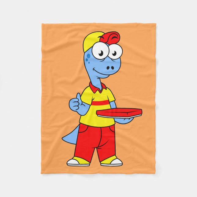 Couverture Polaire Illustration D'Une Personne Qui Livrait Le Brontos (Devant)