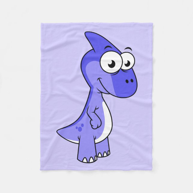 Couverture Polaire Illustration Mignonne D'Un Parasaurolophus Dinosau (Devant)
