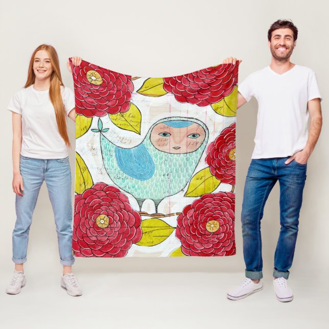 Couverture Polaire Illustration Pip Gerard Enk Bird in Garden Ledger (En situation)