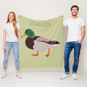 Couverture Polaire Illustration réaliste de Mallard Duck Personnalisé
