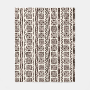 Couverture Polaire Illustration tribal ethnique sans couture dessinée