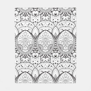 Couverture Polaire Illustration tribale inspirée
