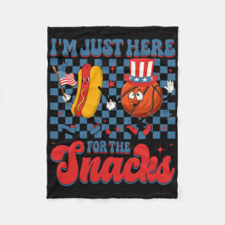 Couverture Polaire I'm Just Here For The Snacks Sketll Hotdog 4th Of