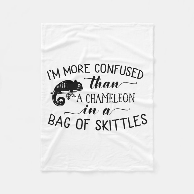Couverture Polaire I'm More Confused Than A Chameleon In Bag Of Skitt (Devant)
