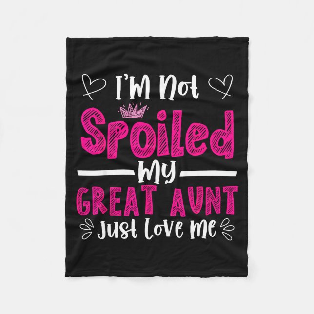 Couverture Polaire I'm Not Siled My Great Aunt Just Loves Me Great Ni (Devant)