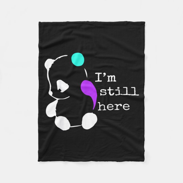 Couverture Polaire I'm Still Here - Semicolon Gift Suicide Prevention (Devant)