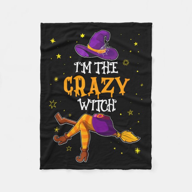 Couverture Polaire I'm The Crazy Witch Funny Halloween Matching Group (Devant)