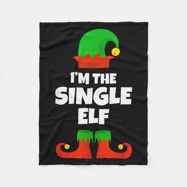 Couverture Polaire I'm The Single Elf Family Pajama Christmas Funny  (Devant)
