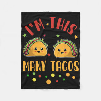 Couverture Polaire I'm This Many Tacos 2nd Birthday Twosday Cinco De 