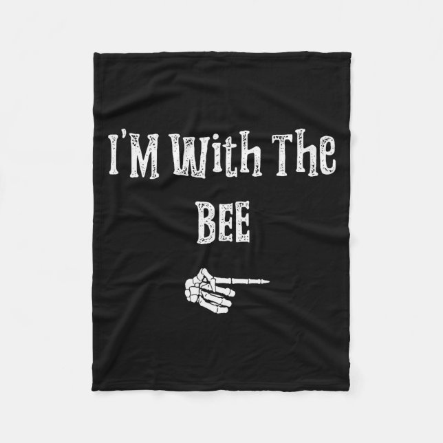 Couverture Polaire I'm With Bee Halloween Costume Funny Couples Match (Devant)