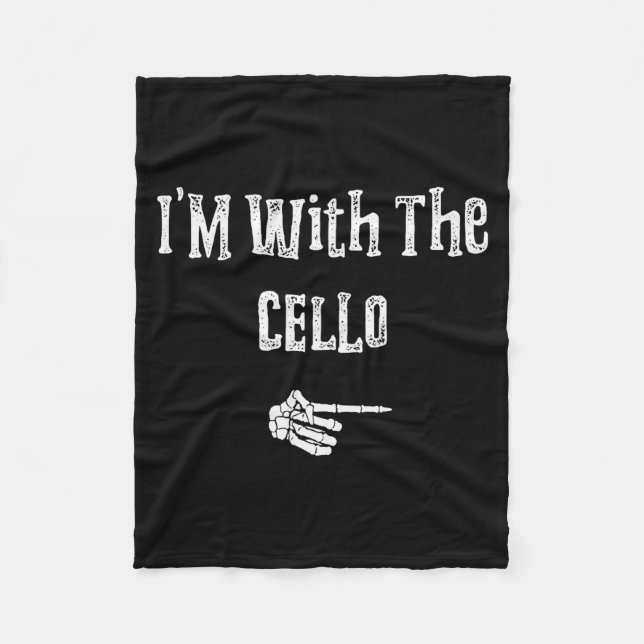Couverture Polaire I'm With Cello Halloween Costume Funny Couples Mat (Devant)