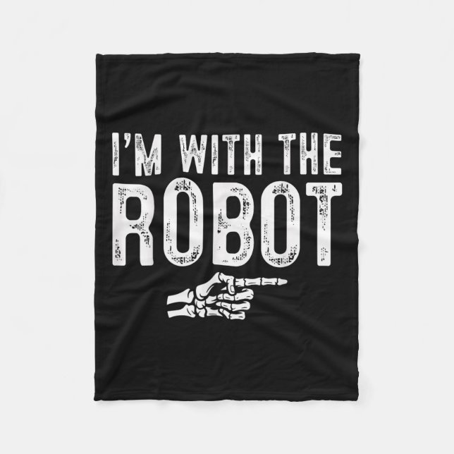 Couverture Polaire I'm With The Robot Easy Costume Halloween Couples  (Devant)