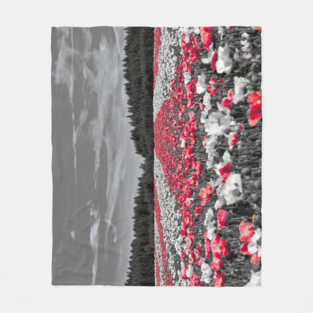 Couverture Polaire Image couleur sélective minimaliste du champ de fl (Devant)