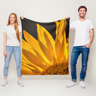 Couverture Polaire Image de Tournesol Jaune Élégance Inspirée de la N