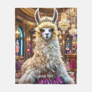 Couverture Polaire Imaginaire Cute Drama Llama Queen