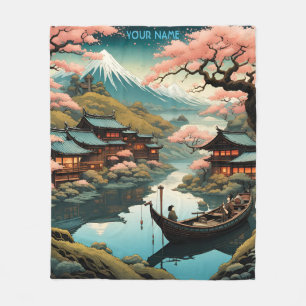 Couverture Polaire Imaginaire Cute Vivid Japanese Antique Village