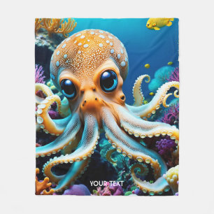 Couverture Polaire Imaginaire Cute Vivid Octopus Sea Creatures