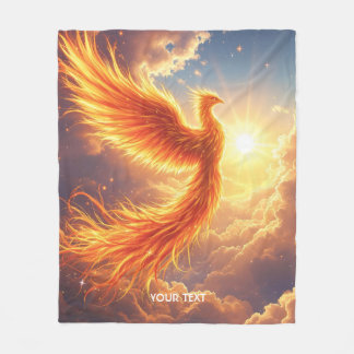 Couverture Polaire Imaginaire Flamme mignonne Phoenix augmente