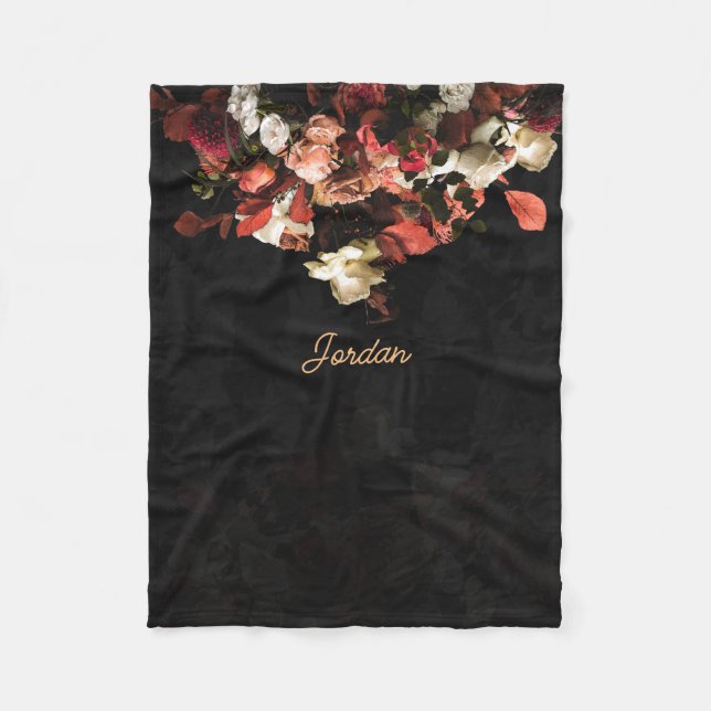 Couverture Polaire "Imaginaire floral d'automne" (Devant)