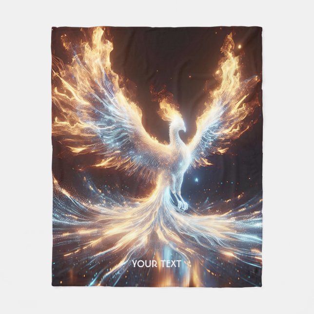 Couverture Polaire Imaginaire Phoenix Feu mignon renaître (Devant)