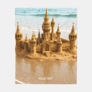Couverture Polaire Imaginaire plage de sable fin Castle