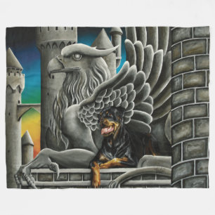 Couverture Polaire Imaginaire Rottweiler Chien Gargoyle