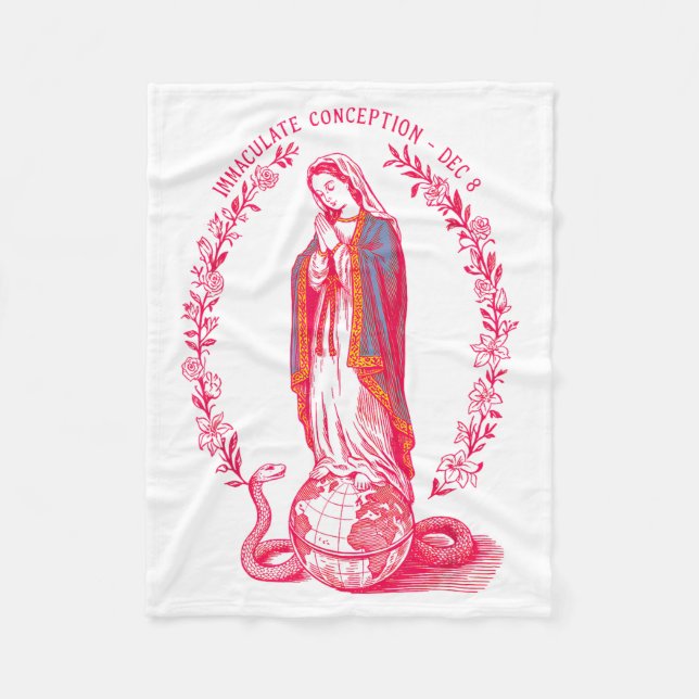Couverture Polaire Immaculate Conception Dec 8 Virgin Mary Catholic D (Devant)