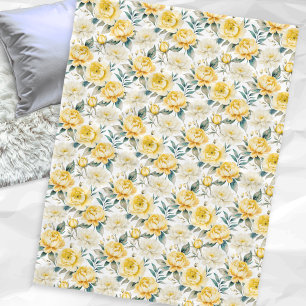 Couverture Polaire Impression botanique florale de chrysanthème Paeon