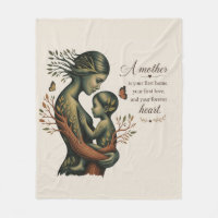 Impression d'art de la nature mère et enfant,