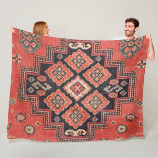 Couverture Polaire Impression de tapis de soie persan