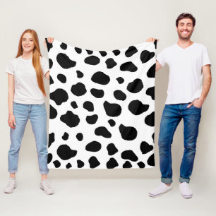 Couverture Polaire Impression De Vache, Motif De Vache, Spots De Vach