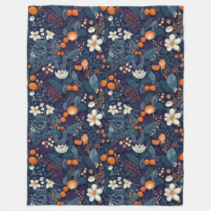 Couverture Polaire Impression florale scandinave