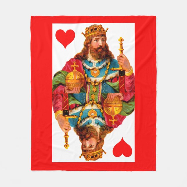 Couverture Polaire Impression King of Hearts (Devant)