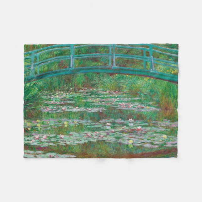 Couverture Polaire Impressionniste japonais de Footbridge Claude Mone (Devant (Horizontal))