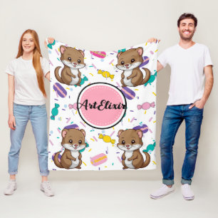 Couverture Polaire Imprimer les bonbons de ferret