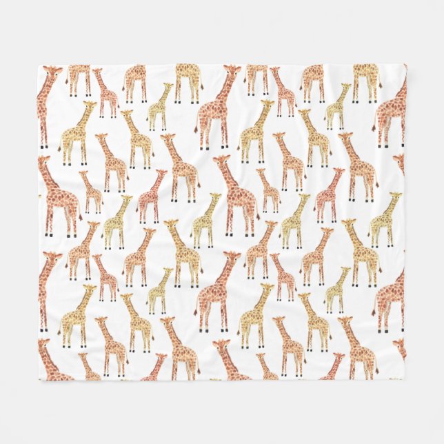 Couverture Polaire Imprimer Safari Giraffe (Devant (Horizontal))