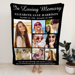 Couverture Polaire In Love Memory 7 Photo Collage Memorial