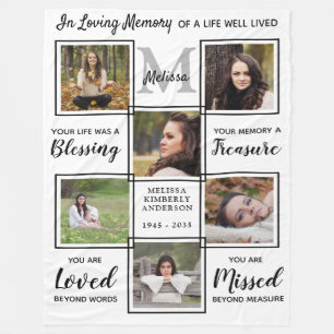Couverture Polaire In Love Memory Memorial Keepsaké Collage photo