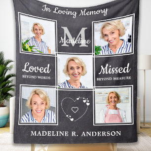 Couverture Polaire In Love Memory Memorial Keepsaké Collage photo