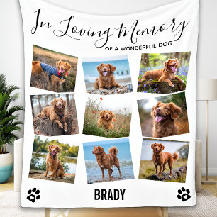 Couverture Polaire In Love Memory Pet Dog Memorial Photo Collage
