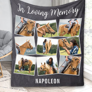 Couverture Polaire In Love Memory Pet Horse Memorial Photo Collage