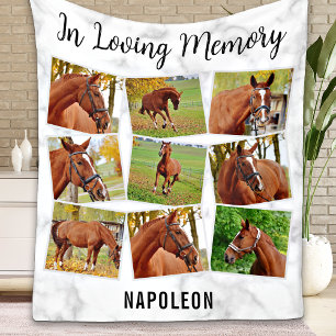 Couverture Polaire In Love Memory Pet Memorial Horse Photo Collage