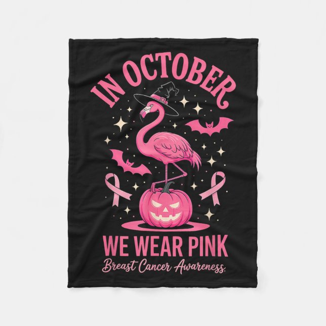Couverture Polaire In October We Wear Nk Flamingo Halloween  (Devant)