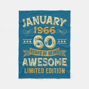 Couverture Polaire Incroyable Vintage Janvier 1966 60e Anniversaire 