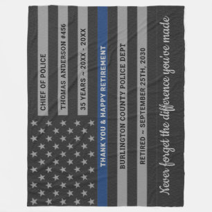 Couverture Polaire Indicateur de la ligne bleue mince du cadeau de re