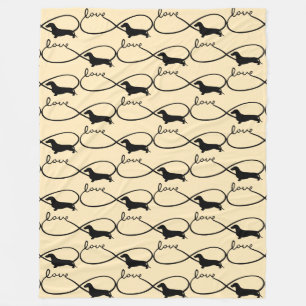 Couverture Polaire Infinity Love Lemniscate Cheveux Court Dachshund 1