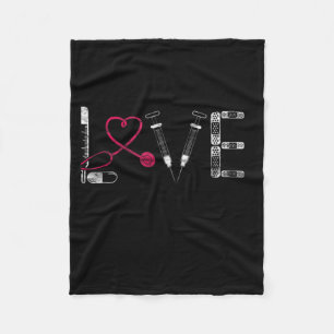 Couverture Polaire Infirmière Cadeaux RN LPN CNA Docteur AMOUR Infirm