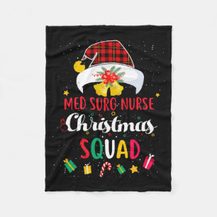 Couverture Polaire Infirmière en chirurgie Noël Équipe Chapeau de Pèr