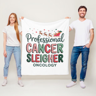 Couverture Polaire Infirmière en oncologie Noël Cancer Chimiothérapie